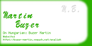 martin buzer business card